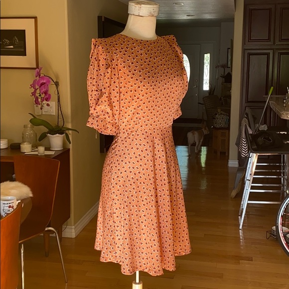 Louche floral puff sleeve dress - Picture 2 of 4